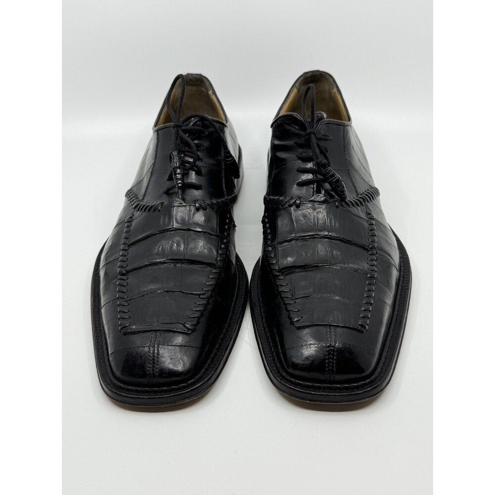 David Eden Genuine  Crocodile Men’s Size 9 - Black Square Toe - Handmade